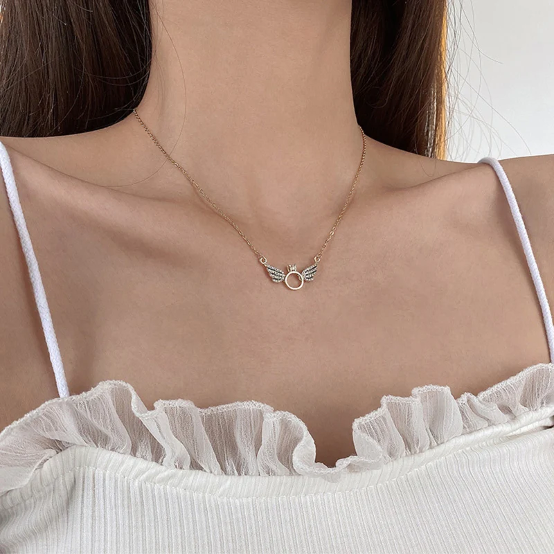 Angel Wings Ring Necklace - Image 5