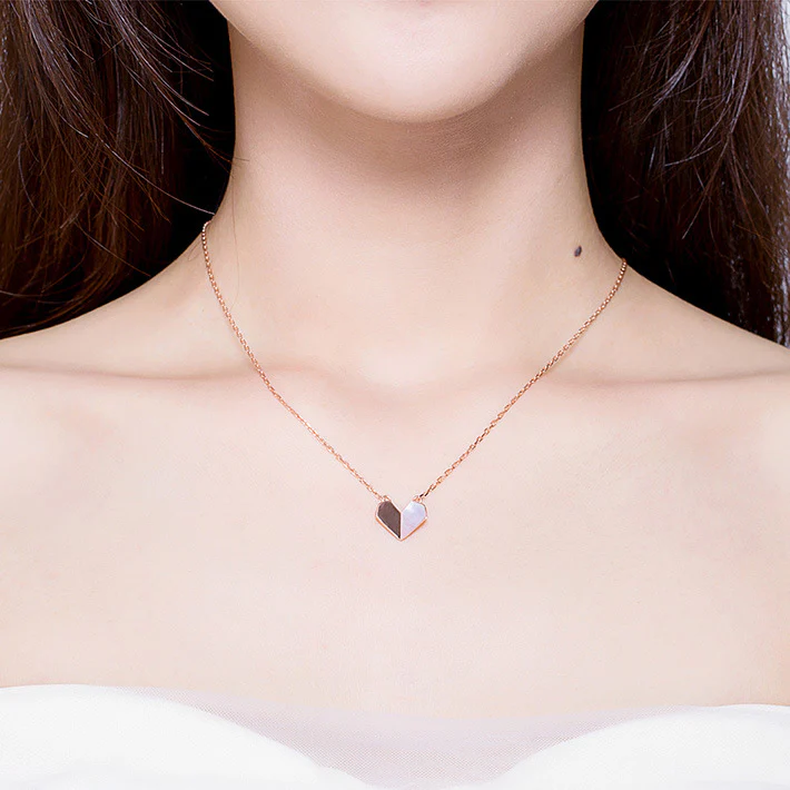 Origami Heart Necklace - Image 4